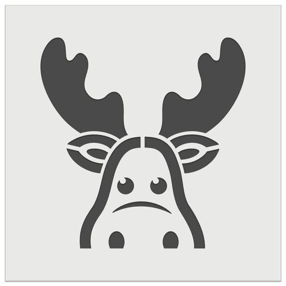 Peeking Moose DIY Cookie Wall Craft Stencil - 3.5 Inch