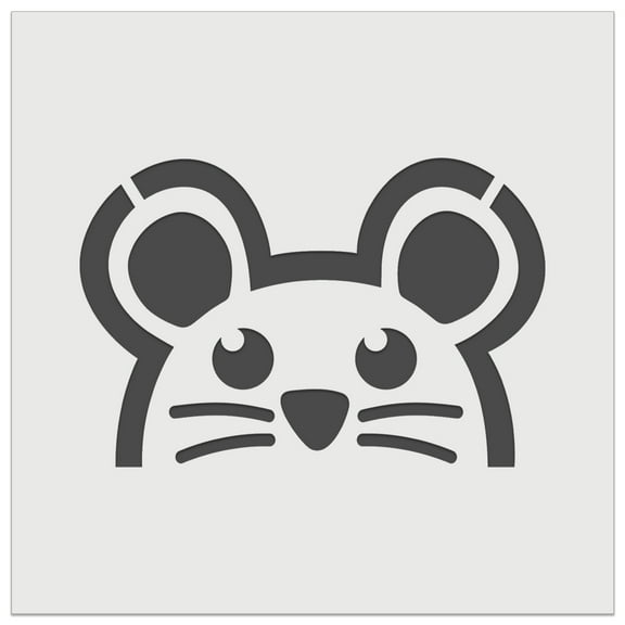 Peeking Mouse DIY Cookie Wall Craft Stencil - 3.5 Inch