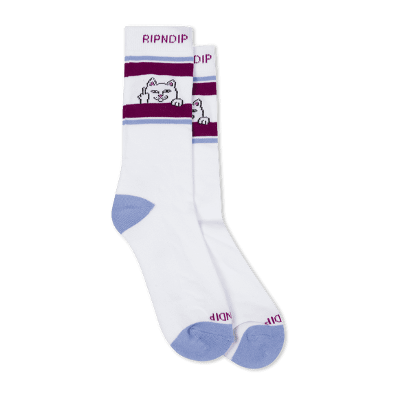 Peeking Nermal Socks (Plum / Blue)