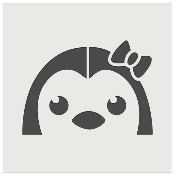 Peeking Penguin DIY Cookie Wall Craft Stencil - 4.5 Inch