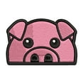 thumbnail image 1 of Peeking Pig Applique Multi-Color Embroidered Hook & Loop Patch - 3 Inch Medium, 1 of 5