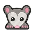 thumbnail image 1 of Peeking Possum Opossum Applique Multi-Color Embroidered Iron-On Patch - 2.0 Inch Mini, 1 of 5