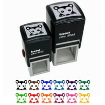 Peeking Possum Opossum Self-Inking Rubber Stamp Ink Stamper - Black Ink - Small 1 Inch