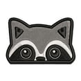 thumbnail image 1 of Peeking Raccoon Applique Multi-Color Embroidered Iron-On Patch - 2.5 Inch Small, 1 of 5