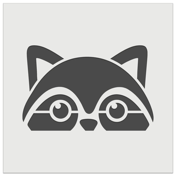 Peeking Raccoon DIY Cookie Wall Craft Stencil - 7.0 Inch