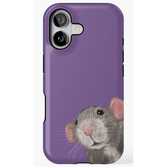 Peeking Rat Art Funny Cover Phone Case for iPhone 17 16 15 14 13 12 11 Pro Max