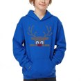 thumbnail image 1 of Peeking Reindeer - Boy's Word Art Hooded Sweatshirt, 1 of 2