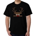 thumbnail image 1 of Peeking Reindeer - Men's Word Art T-Shirt, 1 of 3