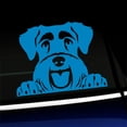 thumbnail image 1 of Peeking Schnauzer - Vinyl Decal - Choose Color - [LIGHT BLUE], 1 of 1