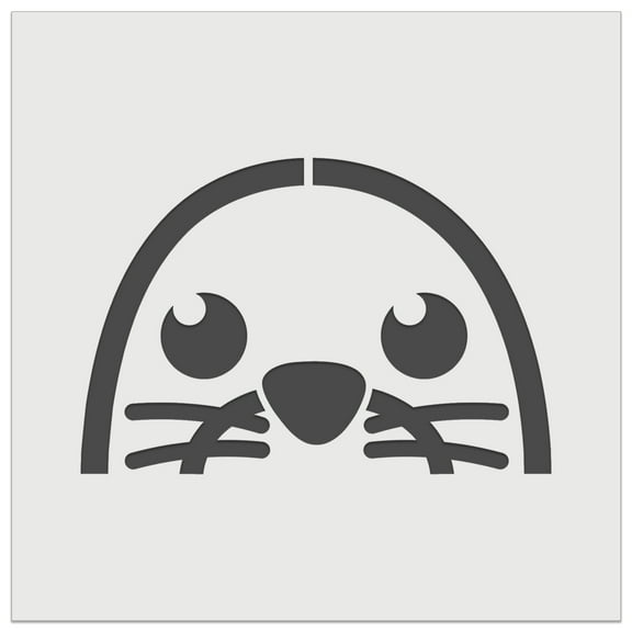 Peeking Seal DIY Cookie Wall Craft Stencil - 5.5 Inch
