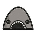 thumbnail image 1 of Peeking Shark Applique Multi-Color Embroidered Hook & Loop Patch - 2.5 Inch Small, 1 of 5