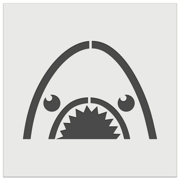 Peeking Shark DIY Cookie Wall Craft Stencil - 3.5 Inch