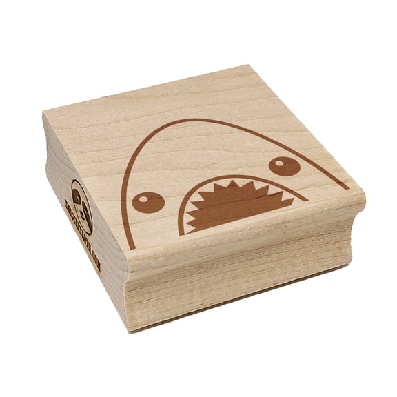 Peeking Shark Square Rubber Stamp Stamping Scrapbooking Crafting - Small 1.25in