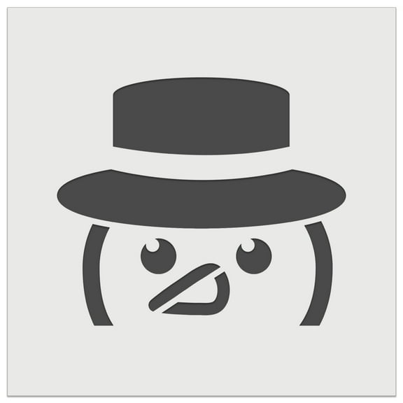 Peeking Snowman Winter Christmas DIY Cookie Wall Craft Stencil - 5.5 Inch