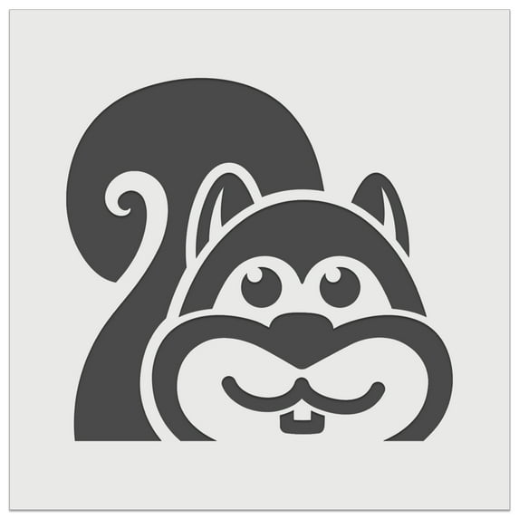 Peeking Squirrel DIY Cookie Wall Craft Stencil - 5.5 Inch
