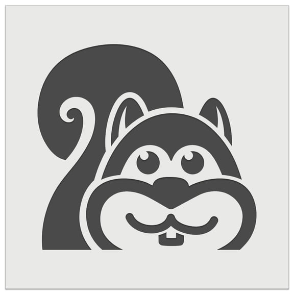 Peeking Squirrel DIY Cookie Wall Craft Stencil - 9.0 Inch