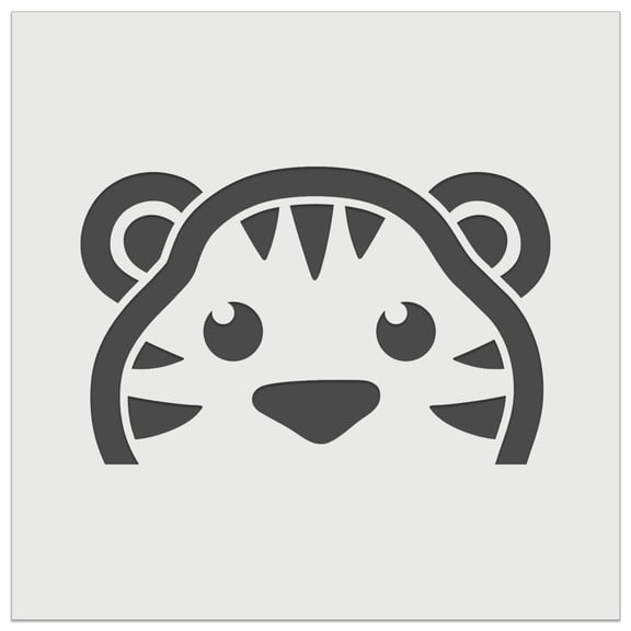Peeking Tiger DIY Cookie Wall Craft Stencil - 11.5 Inch