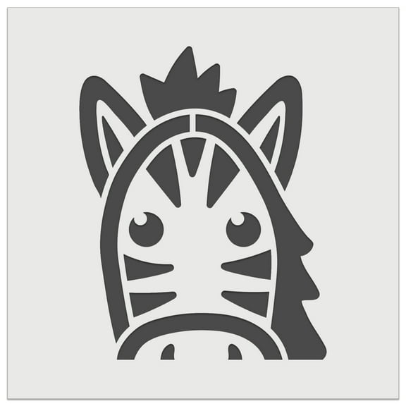 Peeking Zebra DIY Cookie Wall Craft Stencil - 3.5 Inch