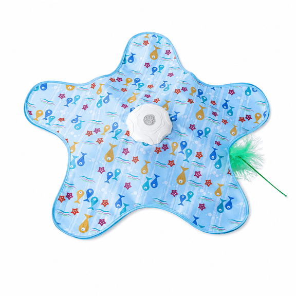 Teazys Peeky Tail 2.0, Teazys Cat Toy, Rechargeable Automatic Interactive Touch-Activated Cat Toy with 3 Play Modes, Random Moving Concealed Feather & Bird Chirping Sound, for Indoor Cats & Kittens