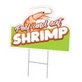 thumbnail image 1 of Peel And Eat Shrimp 12" x 16" Yard Sign & Stake | Advertise Your Business | Stake Included Double Sided Image | Made in The USA, 1 of 3