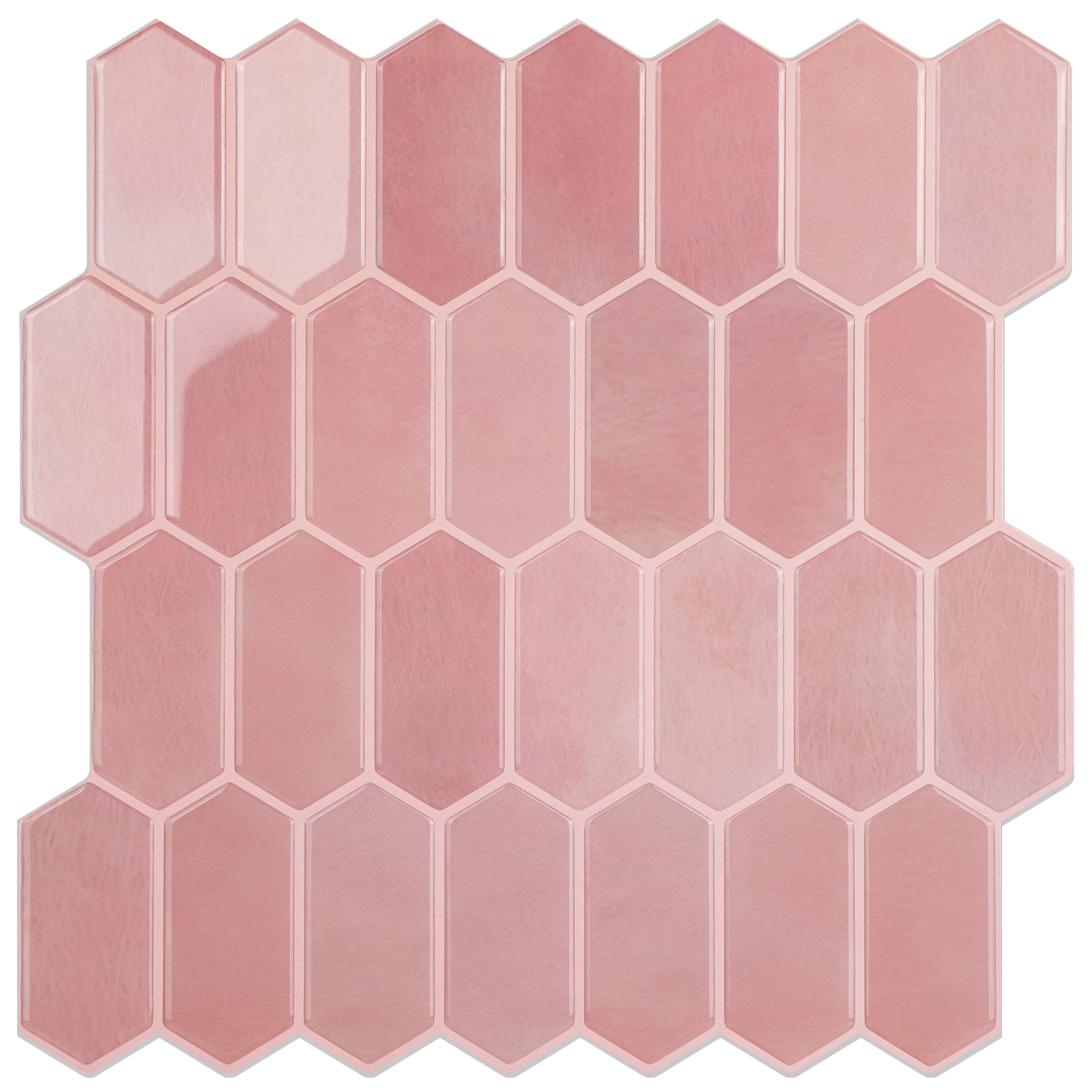 Peel And Stick Backsplash 3D Stick On Vinyl Sticker Thicker Upgrade Waterproof Mosaic Tiles 12 X 12 Inch (Set Of 10)