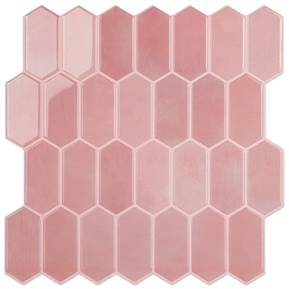 Peel And Stick Backsplash 3D Stick On Vinyl Sticker Thicker Upgrade Waterproof Mosaic Tiles 12 X 12 Inch (Set Of 10)