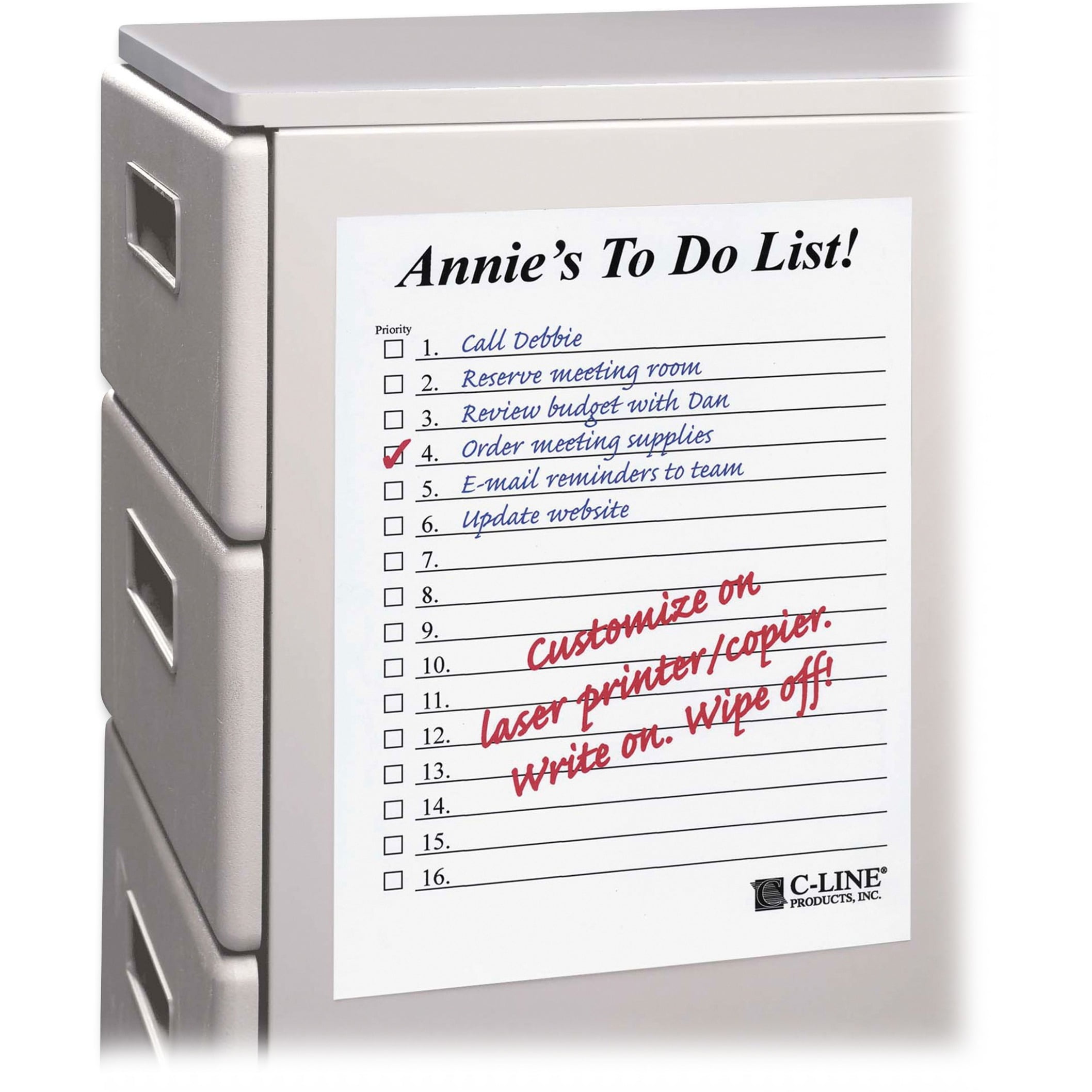 Peel And Stick Dry Erase Sheets, 8 1/2 X 11, White, 25 Sheets/box