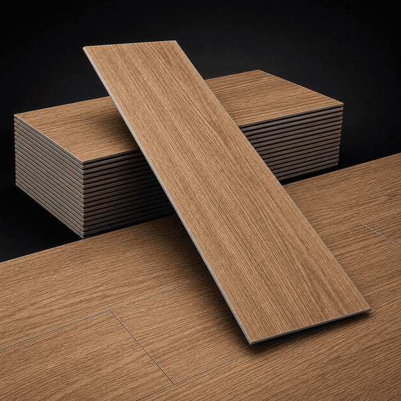 Peel And Stick Floor Tile 36packs 54 Sq. Ft Vinyl Flooring Plank 36"x 6" Waterproof Wood Grain For Bedroom Living Room Kitchen Rv(smoke Oak)