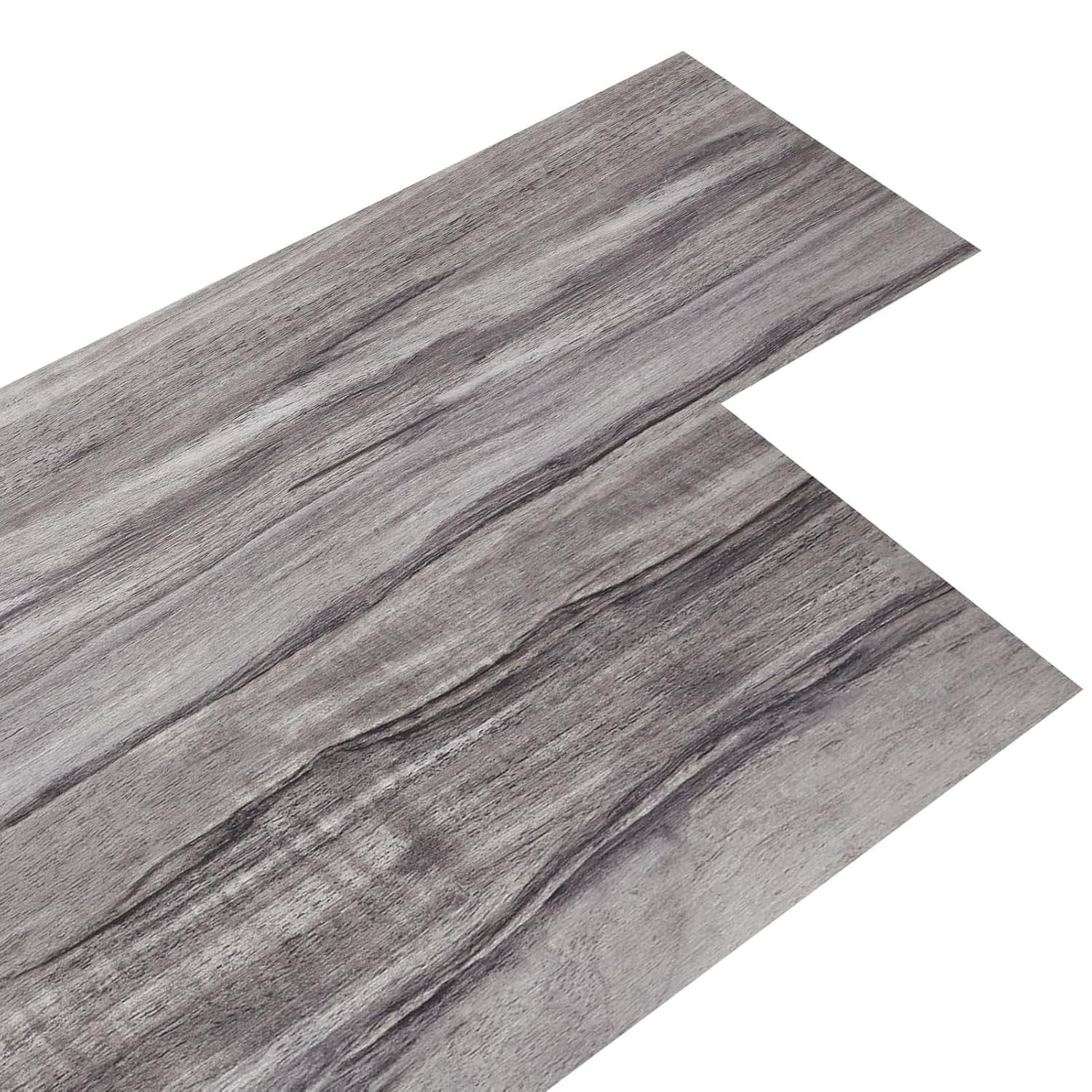 Peel And Stick Floor Tile Vinyl Flooring  Waterproof Wood Plank 36-pack 54 Sq.ft Grain Self Adhesive For Bedroom Living Room Kitchen Rv(grayish)