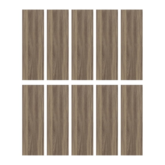 Peel And Stick Floor Tiles 1.5Mm Thick Wood Effect Vinyl Flooring 10Pcs For Rental Home