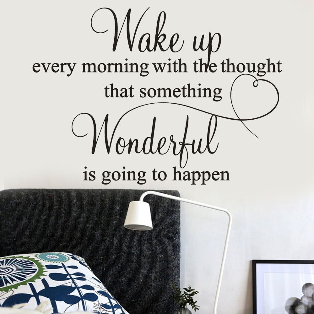 Peel And Stick Quotes Wall Decorations 3d Design Wake up Every Morning