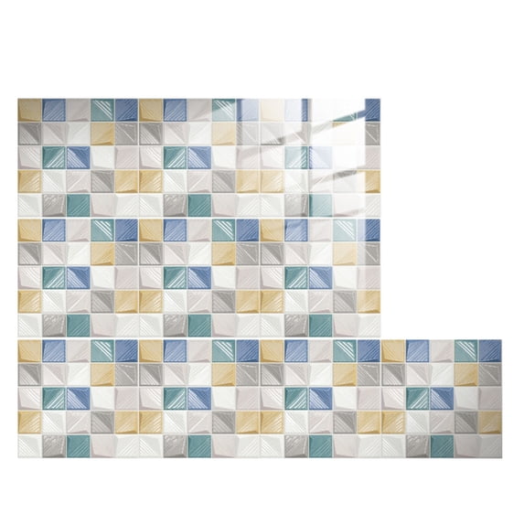Peel And Stick Tile Stickers For Kitchen Backsplash, Waterproof Mosaic Wall Decals, 10 Pack 3.9 In