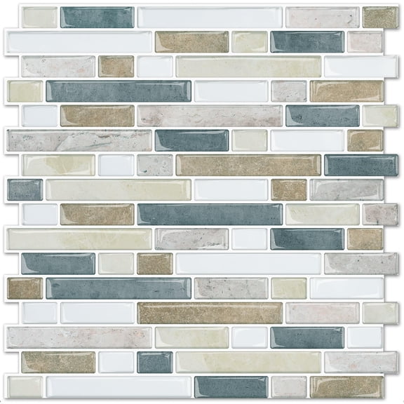 Peel And Stick Tilesplash For Kitchen 12"*12"stick On Sadhesive Bathroom(10 Sheets Thicker Design)