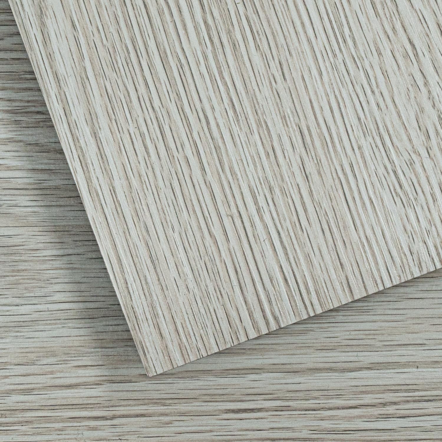 Peel And Stick Vinyl Flooring 36 Pack 54 Sq.ft  Waterproof For Office Living Room Bathroom Kitchen - Design Easy To Install Floor White Washed