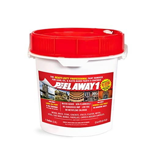 Peel Away 1 Heavy Duty Paint Remover - Removes Up to 30 Layers of Lead, Oil & Alkyd-Based Coatings - Complete Removal System Under the Lid - 1 Gallon