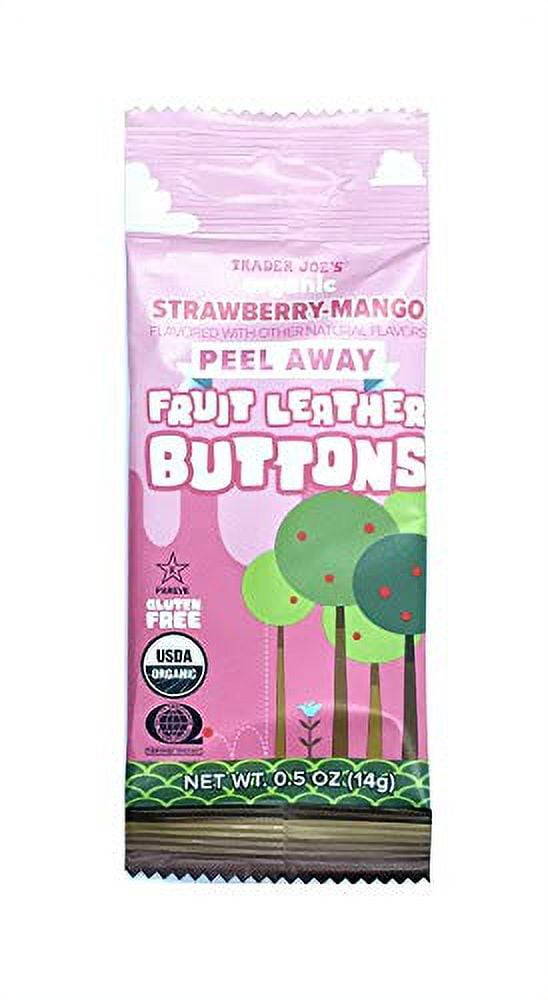 Peel Away Organic Fruit Leather Buttons 0.5Oz (Strawberry, 3 Pack