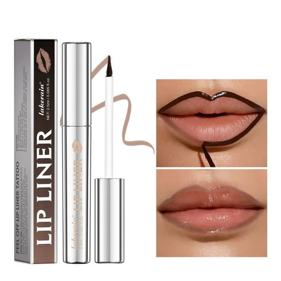 Peel off Lip Liner Stain - Long Lasting Liquid Lipstick, Smooth Peel off Lip Tint, Precise Definition, Hydrating Formula, Buildable Color, 2.5Ml, for Women, Makeup Essential, for S Makeup Organizers