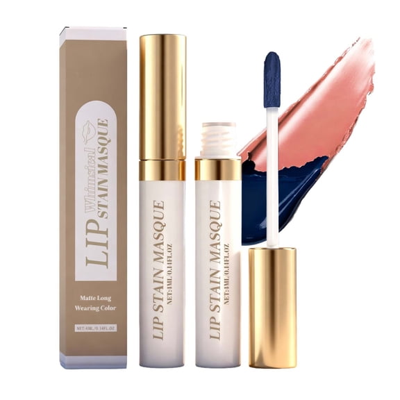 Peel Off Lip Liner Stain, Matte Liquid Lip Stain Peel Off Lip Liner, All Day Lip Stain Peel Off and Reveal, Peel Off Lip Stain with Matte Finish, Long Lasting, Waterproof, Transfer-proof