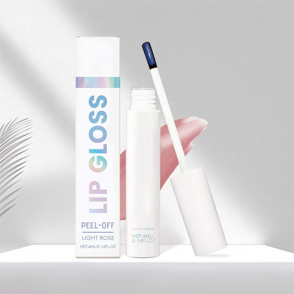 Peel Off Lip Stain Lip Tint, Waterproof Long-Lasting Tear-off Lip Gloss, Tear Off Lip Gloss for Waterproof Long-Lasting Color Locking, Nourishing Lip Tint, 0.14 Fl Oz (Light Rose)