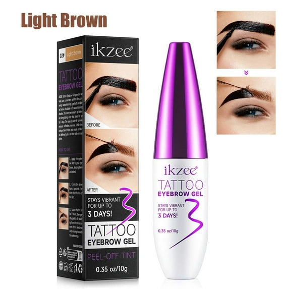Peel Off Eyebrow Tinting Gel 10G, Waterproof, Smudge-Proof, Stays Vibrant for up to 3 days!(Light Brown)