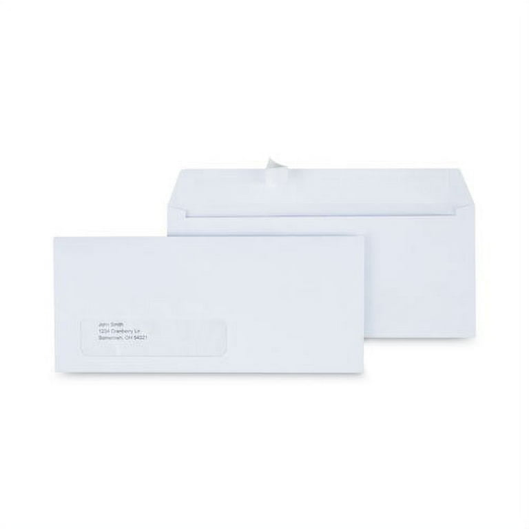 Double Window Business Envelope, #10, Square Flap, Self-Adhesive Closure, 4.13 x 9.5, White, 500/Box Double Window Business Envelope, #10, Square Flap, Self-Adhesive Closure, 4.13 x 9.5, White, 500/Box