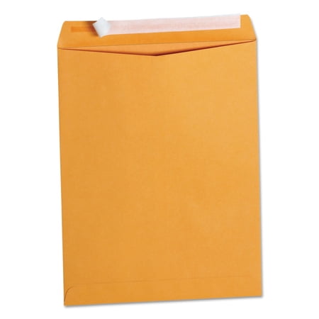 Universal UNV40099 #13-1/2 Square Flap 10 in. x 13 in. Self-Adhesive Closure Peel Seal Strip Catalog Envelope - Natural Kraft (100/Box)