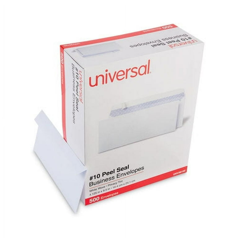 Peel Seal Strip Security Tint Business Envelope, #10, Square Flap, Self-Adhesive Closure, 4.25 x 9.63, White, 500/Box Peel Seal Strip Security Tint Business Envelope, #10, Square Flap, Self-Adhesive Closure, 4.25 x 9.63, White, 500/Box
