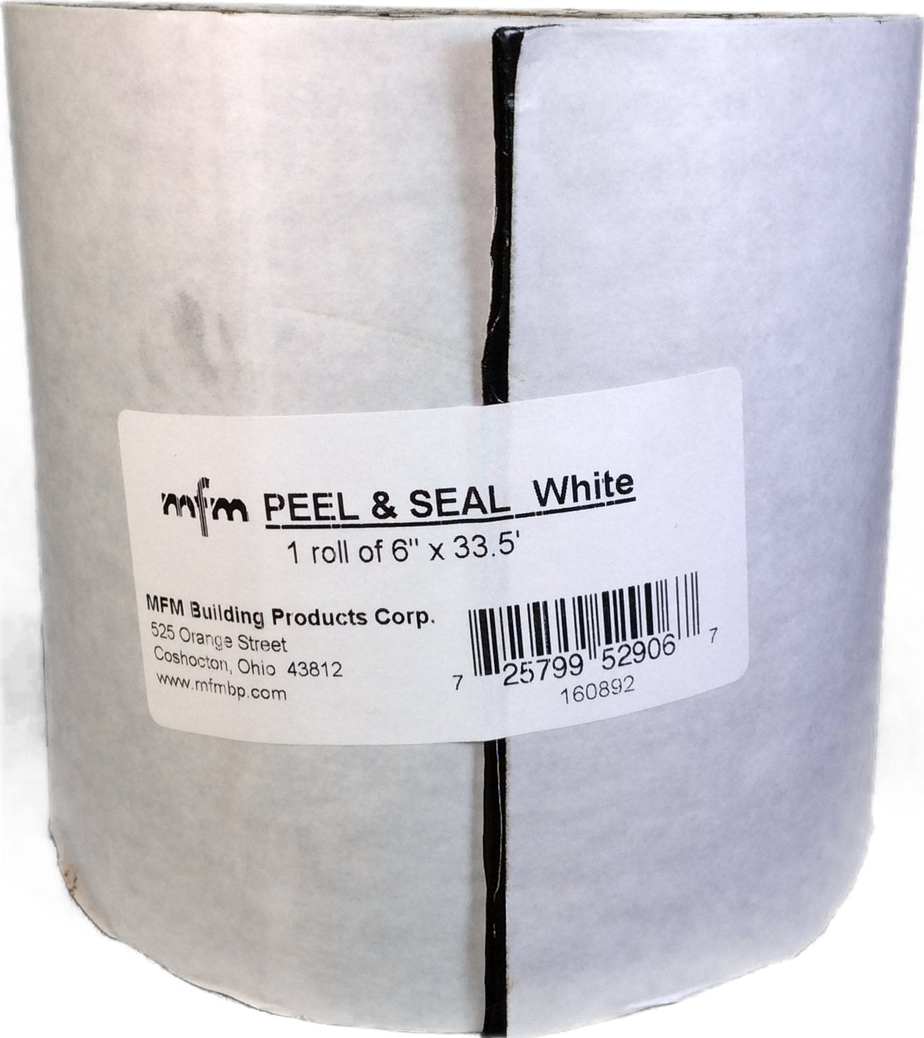 Mobile Home 6" x 33.5' Waterproof MFM Peel & Seal Roof Tape, White