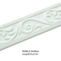 Peel and Stick 3D Flexible Wall Trim White Self Adhesive Wallpaper Border Sticky Decorative Edging Baseboard Lines for Mirror Border Wall Hotel DIY Decor