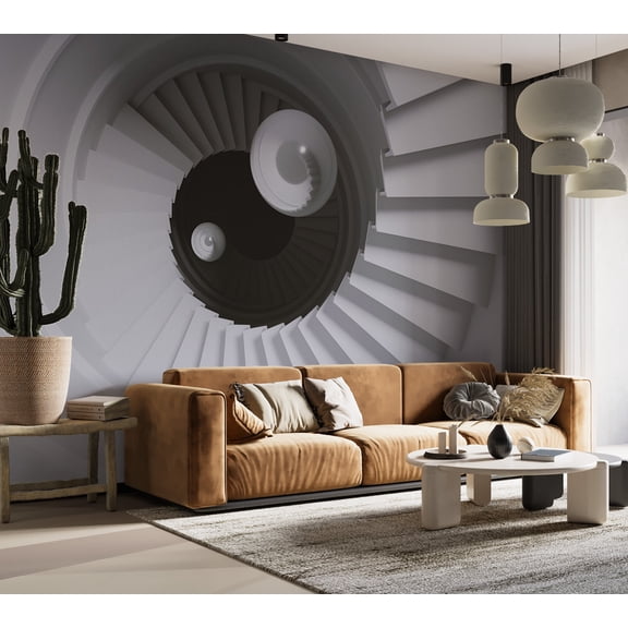 Peel & Stick 3D Illusion Wall Mural - Time Tunnel