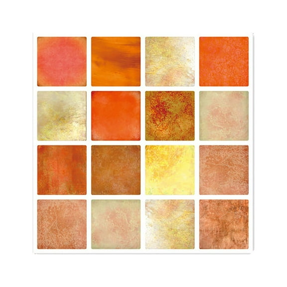 Peel and Stick Backsplash 10 Pc 4x4 Inch Mosaic Tile Sticker 3D Peel and Stick Tile
