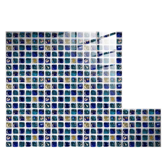 Peel and Stick Backsplash 10-Sheet Mosaic Backsplash for Kitchen Wall Waterproof Peel and Stick Backsplash Tile Peel and Stick for Bathroom Kitchen Cabinet Shower 4"x4"