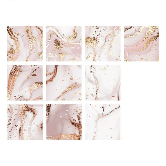 Peel and Stick Backsplash 10 Sheet Self Adhesive Marble Tile Sticker Stick on Backsplash for Kitchen Waterproof Backsplash Tile Peel and Stick for Kitchen Bathroom Fireplace Cabinet 4"x4"