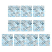 Peel and Stick Backsplash 10-Sheet Waterproof Arabesque Wall Tiles Peel and Stick on Tiles Backsplash for Kitchen Peel and Stick Tile for Bathroom Kitchen Cabinet Shower 4"x4" Light Blue